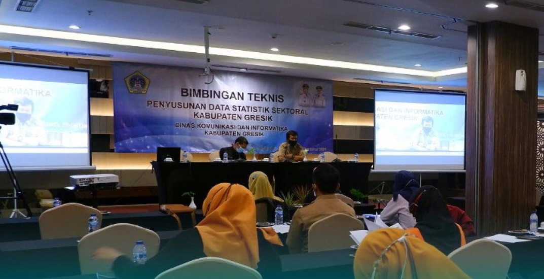 Dukung Satu Data Indonesia, Dinas Kominfo Gresik Bersama BPS Adakan Bimtek Data Statistik.